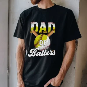 Dad of Ballers Shirt ? Baseball and Softball Dad Shirt ? Sports Dad Gift