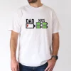 Dad of Four Low Battery Funny Father of 4 Boys Girls Dad T Shirt 100 Cotton Father T shirts for Men Women 180g round neck black size S XXXL 1