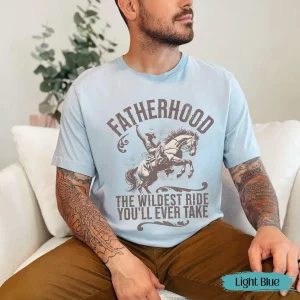 Fatherhood Shirt, Dad Cowboy Tee, Wild Ride, Western, Vintage Dad Tee, Retro Statement Shirt, Father's Day Gift, Gift for Dad