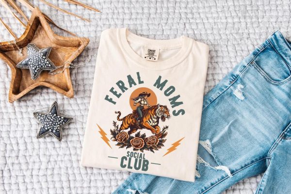 Feral Moms Social Club Shirt Vintage Mom Graphic Tee 2 1