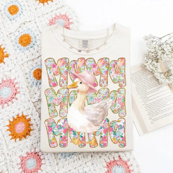 Floral Mama Goose Png Mama Goose Png Girly Png Goose Png Mothers Day Png Floral Mama Png Duck Png Goose Lover Sublimation 1 1