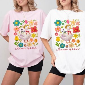 Floral Mama Goose Shirt Mama Goose T Shirt Girly Goose Shirt Mothers Day Shirt Floral Mama Tee Duck Mama Shirt Goose Lover Gift 2 1