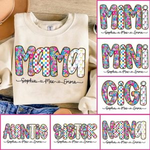 Groovy Mama Shirt, Floral, Doodle, Preppy Style, Mom Gift Idea