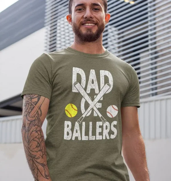 Funny Dad of Ballers T shirt 2