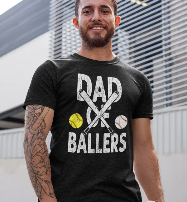 Funny Dad of Ballers T shirt 3