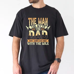 Funny The for Man The Myth The Dad Graphic T-Shirt with Humorous Fatherhood Design Tee, The Best Father's Day Gift
