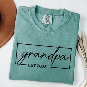 Custom Grandpa EST T-Shirt, Funny Granddad Shirt, Gift for Grandpa, Father's Day Gift