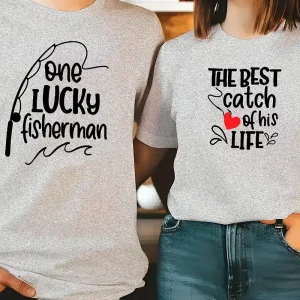 His Hers Matching Fishing Graphic 4