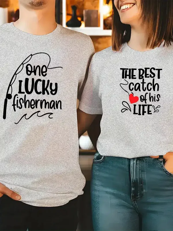 His Hers Matching Fishing Graphic 4
