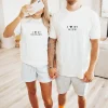 I Love My Wife Husband Custom Honeymoon Gift for Couple Unisex  T-Shirt, Personalized Matching Couple Shirt