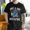 Just a Dad Who Always Came Back With The Milk T-Shirt, Retro Dad Raccoon Shirt, Funny Father's Day Gift for Dad Sarcastic, Vintage