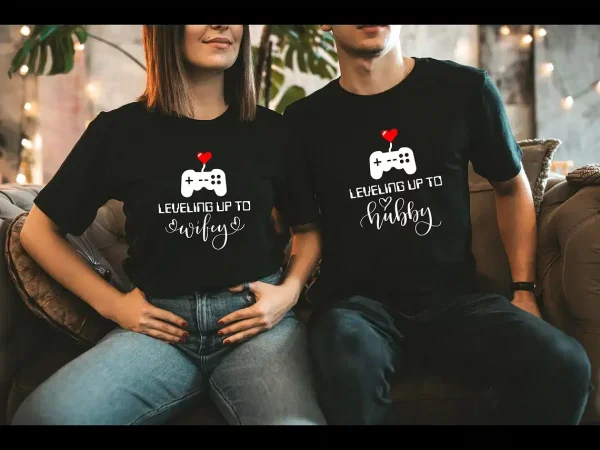 Leveling Up To Wife Husband Shirt 1