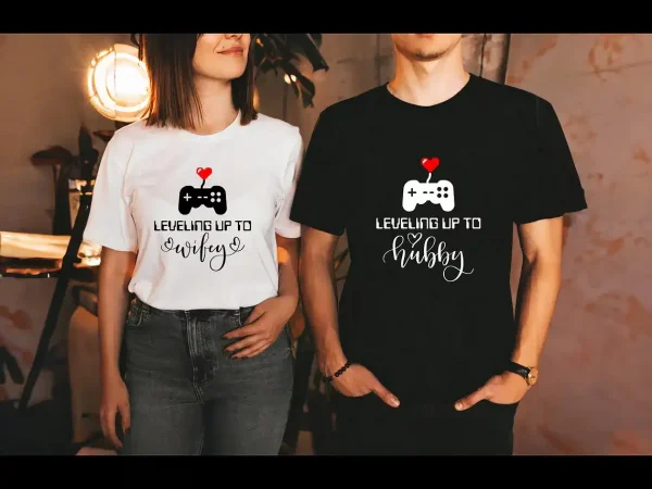 Leveling Up To Wife Husband Shirt 2