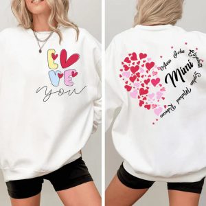 Love You Mimi With Grandkids - Personalized Sweatshirt -  The Best Mothers Day Gift
