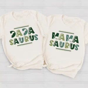 Mama Saurus, Dada Saurus Tees T-Shirt, Mother's Day, Father Day, Couple Matching, The Best Family Holiday Gift