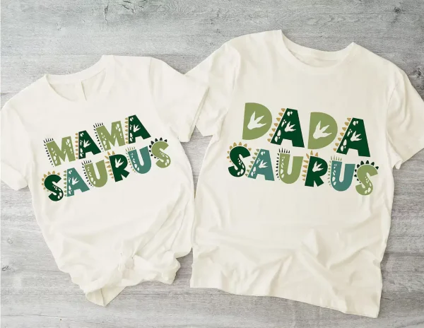 MamaSaurusDadaSaurus Tees 4