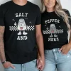 Matching Couples Halloween Costume T-Shirts, Funny Couples Salt And Pepper T-Shirts, Couples Outfit Couple Tees, Husband Wife T Shirt