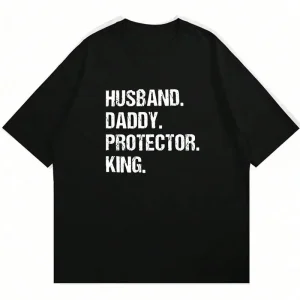 Mens Short Sleeve T Shirt with Husband Daddy 3
