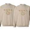Milk And Cookies Sweatshirt, Family Matching First Birthday Crewneck Milk and Cookie Them