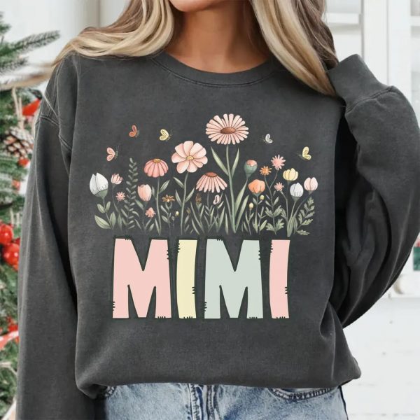 Mothers Day Pastel PNG Bundle Pastel Wildflower Mom Grandma Mimi Nana Gigi Sublimation Design Soft Botanical Floral Graphic Png 4 1