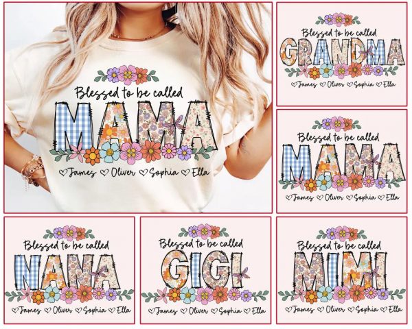 Personalize Blessed To Be Called Grandma Png Bundle Mama Grandma Nana Mimi Mom Png Mothers Day Png Mama Varsity Png Mothers Day Shirt 1 1