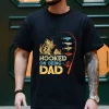 Personalized Hooked On Being Dad Fishing Shirts 2