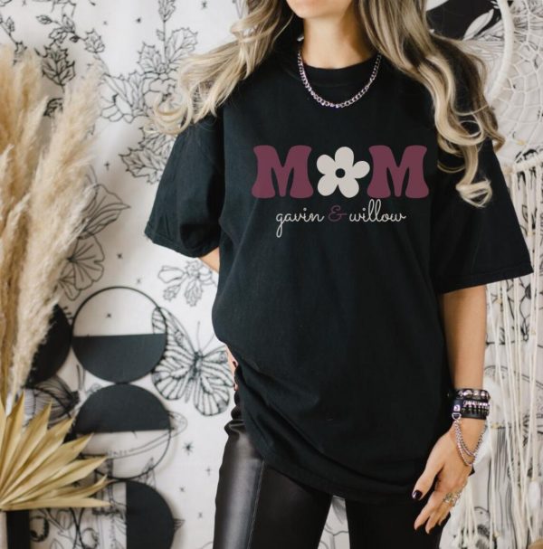 Personalized Mama T shirt Custom Mama Shirt Mom Shirt With Names Mothers Day Gift 1