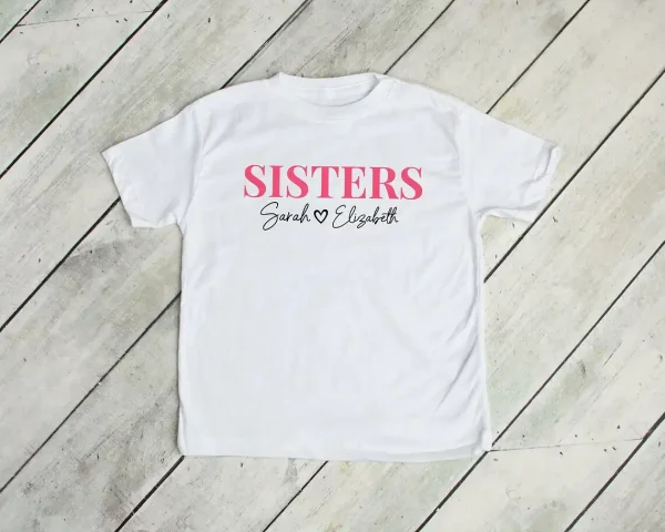 Personalized Sisters Shirts Custom Name Sweatshirt Matching Sisters Crewneck Sister Gifts Sibling Gift Custom Family Sweatshirt 1 gm optimized