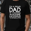 Men's Proud Dad Cozy Fit T-Shirt - Comfortable Polyester, Geometric Print, Round Neck, Machine Washable 6 Plus Size Mens Proud Dad Cozy Fit 1