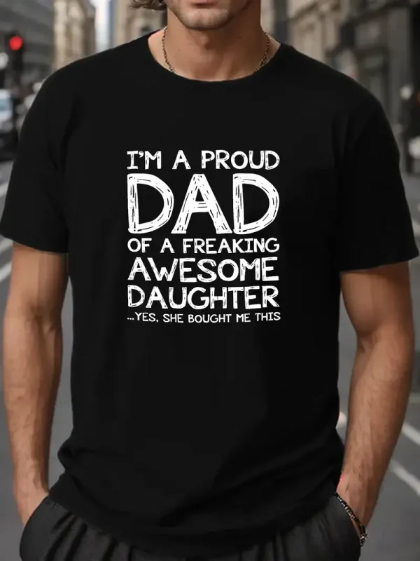 Plus Size Mens Proud Dad Cozy Fit 1