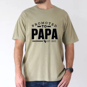 Promoted to Papa 2025 First Time Dad Tee 1