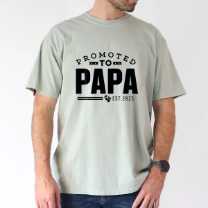Promoted to Papa 2025 First Time Dad Tee 2