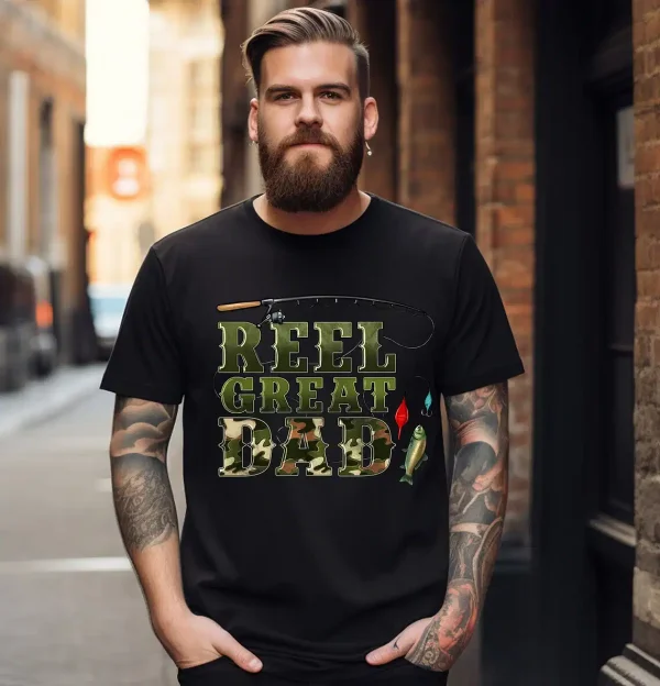 Reel Great Dad Shirt Fisher Daddy Shirt 3