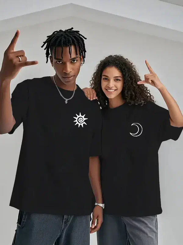 Sun and Moon Couple T Shirts 1