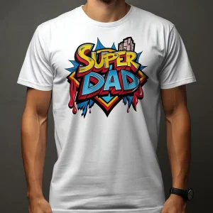 Super Dad T-Shirt, Father's Day Gift Idea, Comic Book Style Superhero Dad, Fun Graphic Tee for Dads, Cool Dad