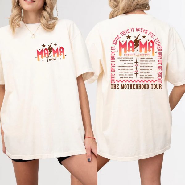 The Motherhood Tour Tee Sometimes I Rock It Sometimes It Rocks Me Shirt Rocker Mom Tee Mothers Day Gift Sarcastic Shirt 1 1
