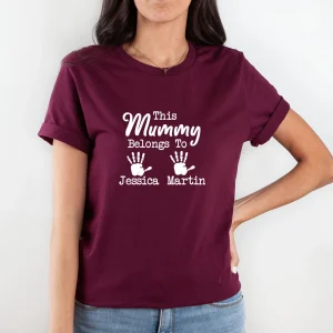 This Mummy Belongs To Mama Shirt Custom Mum Shirt Personalised Mummy New Mum Gift 4