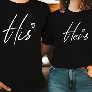Couple Matching T-Shirt With His And Her Print Design, The Best Family Matching Gift