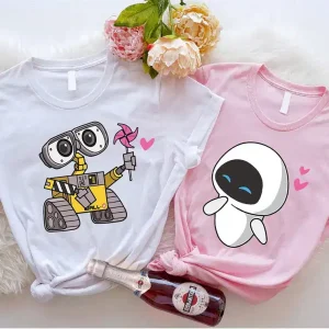 Wall E and Eve Shirt Star Wars Couple Tee 2