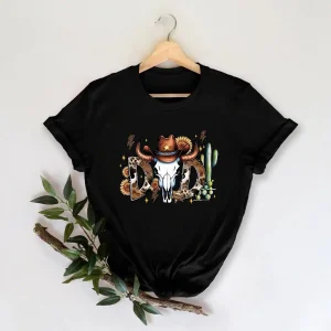 Western Cowboy Dad Shirt ? Rustic Skull & Cactus Country Father Tee