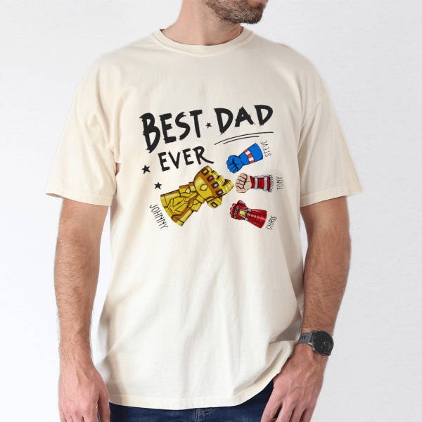 best dad ever superhero shirt personalized kids names gift 1 1