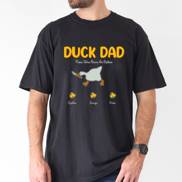 duck dad shirt add kids names cute matching family tee 1 1