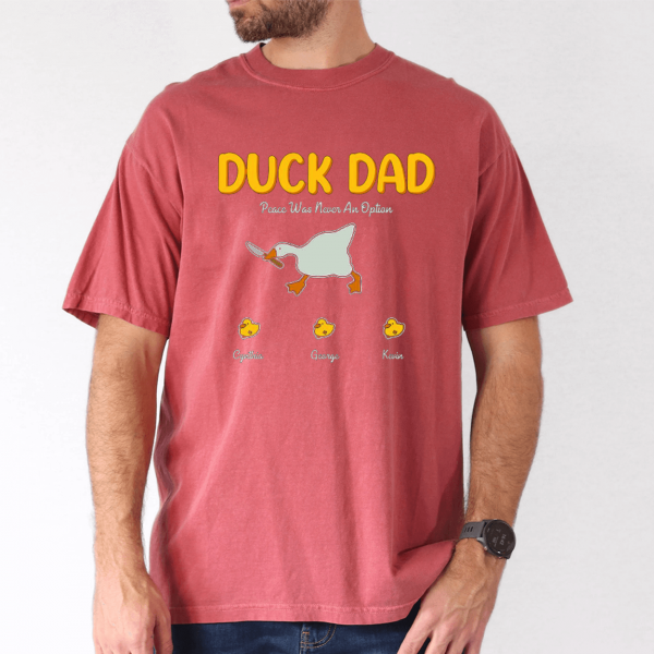 duck dad shirt add kids names cute matching family tee 2 1