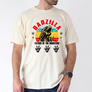 personalized dadzilla tee retro monster dad with kids names 4 1