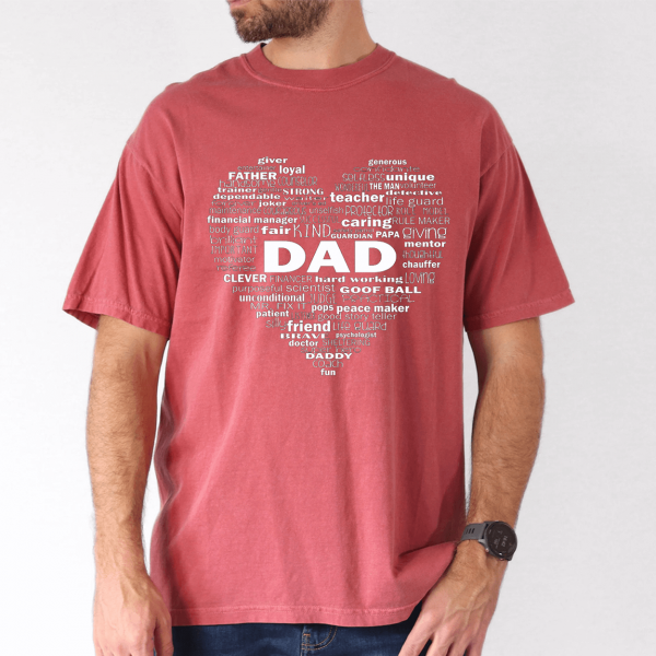 word art dad shirt heart of a father thoughtful gift for dad 3 1