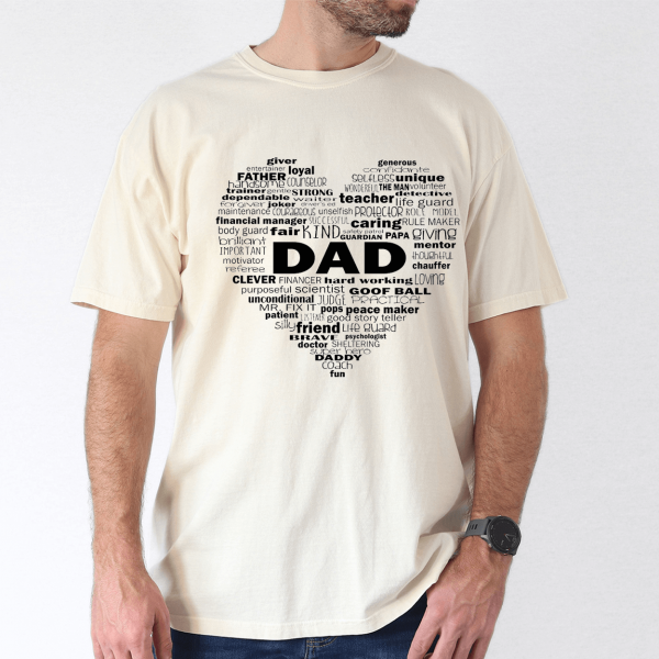 word art dad shirt heart of a father thoughtful gift for dad 4 1