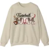Baseball Mom Sweatshirt, Game Day Sports Mom Pullover, Leopard Pattern Crewneck 6 5.1 55