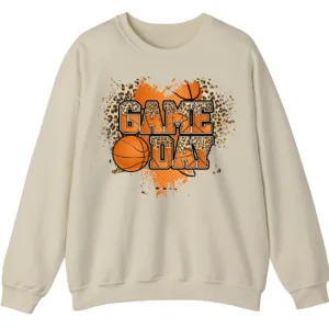 Basketball Game Day Graphic Crewneck Sweatshirt