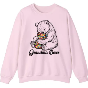 Autism Grandma Bear Sweatshirt, Puzzle Piece Teddy Bear Hug Support Gift 2 5.2 10
