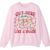 Out Here Lookin' Like A Snack Christmas Bow Sweatshirt - Funny Holiday Crewneck